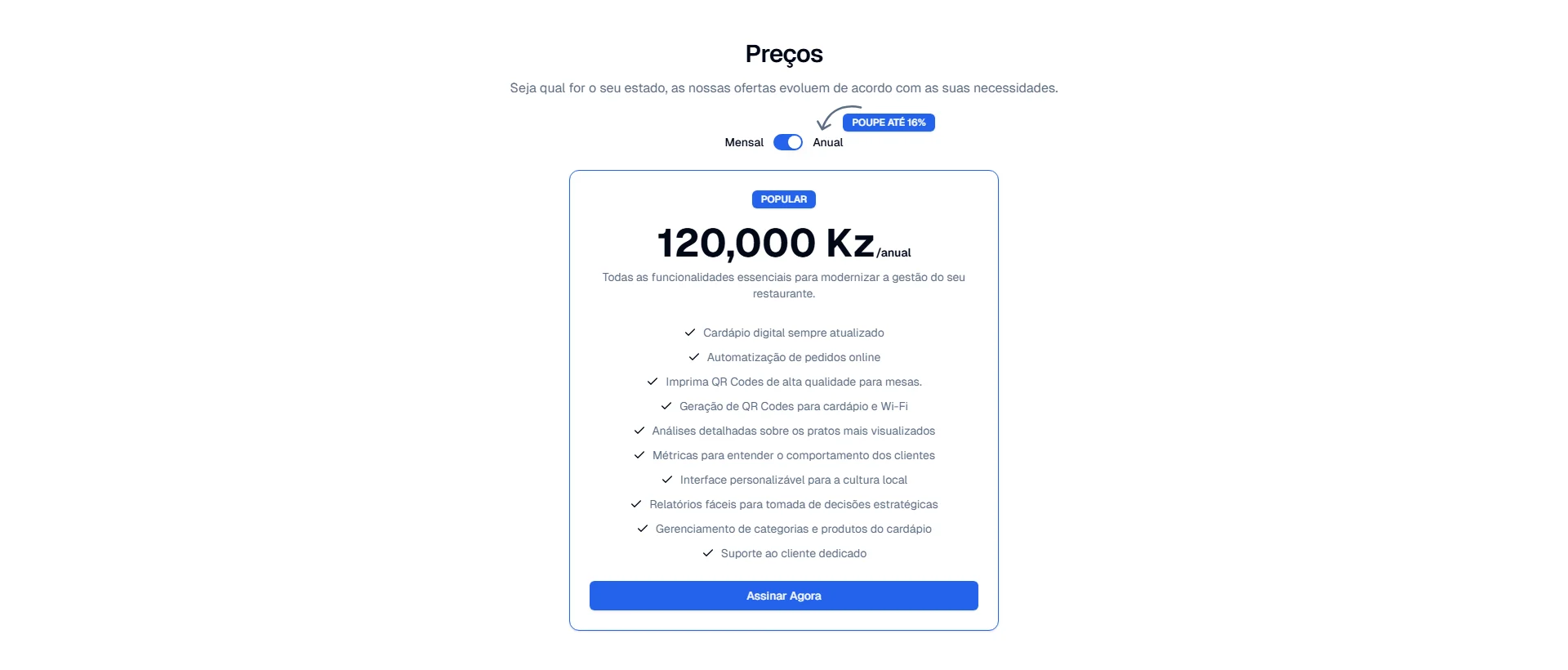 Plano anual do DigiDapio com as funcionalidades incluídas